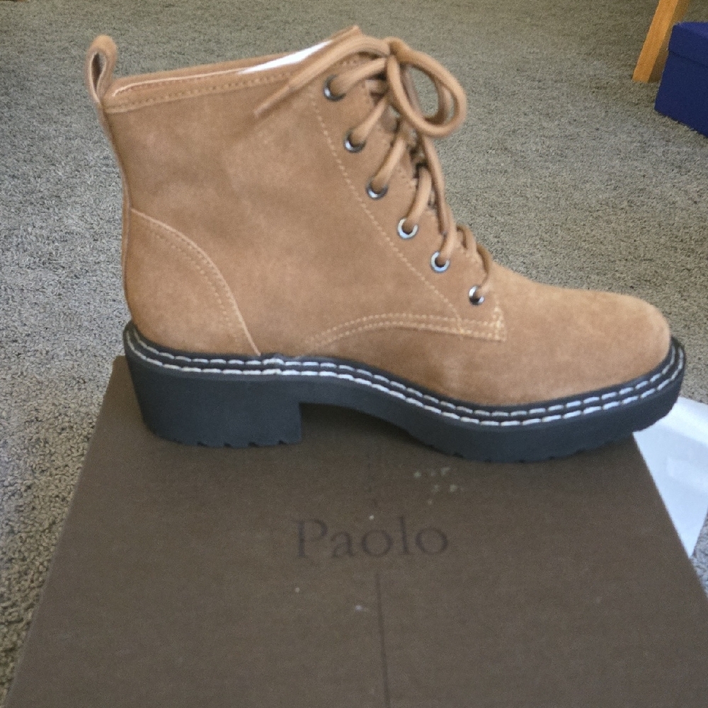 Linea Paolo Women's Brown Lace-Up Boots